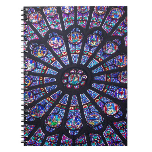 Notre Dameのバラ窓のノート ノートブック (正面)