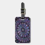 Notre Dameのバラ窓の荷物のラベル ラゲッジタグ (正面縦)