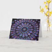 Notre Dameのバラ窓 カード (黄色い花)