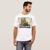 Notre Dameのパリ、フランスのクラシックPhotochrom Tシャツ (正面フル)