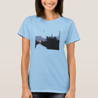Notre Dameの日没のワイシャツ Tシャツ