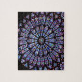 Notre Dameの鮮やかで、カラフルなステンドグラス ジグソーパズル (縦)