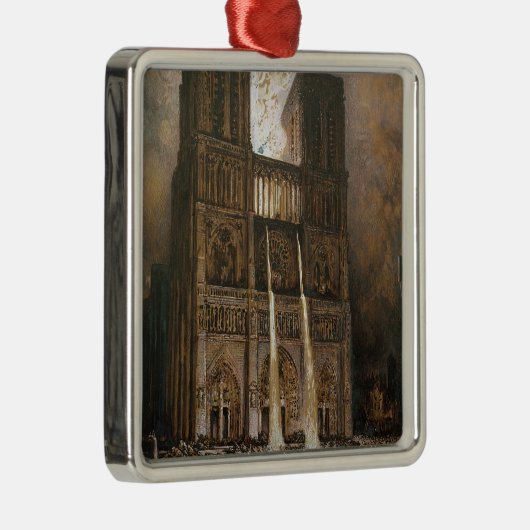 Notre Dameを包囲している住民 メタルオーナメント (右)