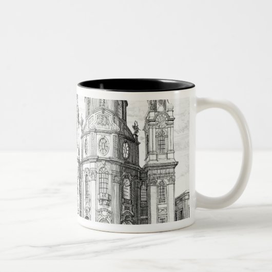 Notre Dame、ザルツブルク、「Entからのオーストリアの教会、 ツートーンマグカップ (右)