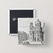 Notre Dame、ザルツブルク、「Entからのオーストリアの教会、 缶バッジ (正面&裏面)