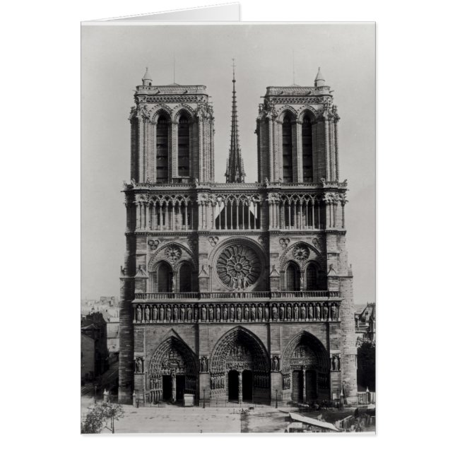 Notre Dame、パリの19世紀後半の正面 (正面)