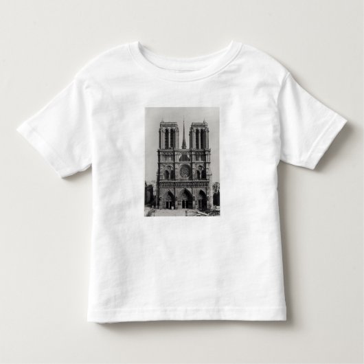 Notre Dame、パリの19世紀後半の正面 トドラーTシャツ (正面)