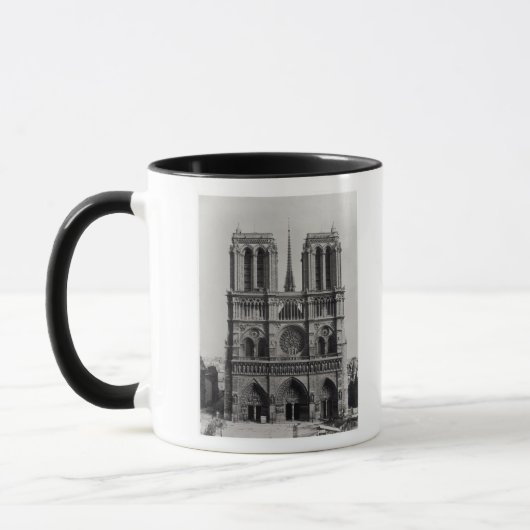 Notre Dame、パリの19世紀後半の正面 マグカップ (左)