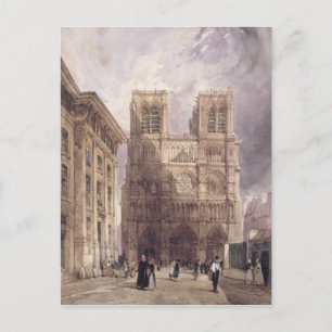 Notre Dame、パリ1836年のカテドラル ポストカード
