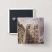 Notre Dame、パリ1836年のカテドラル 缶バッジ (正面&裏面)