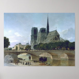Notre Dame、パリ1884年 ポスター