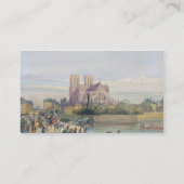 Notre Dame、パリ(w/c紙で) 名刺 (裏面)