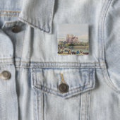 Notre Dame、パリ(w/c紙で) 缶バッジ (インサイチュ)