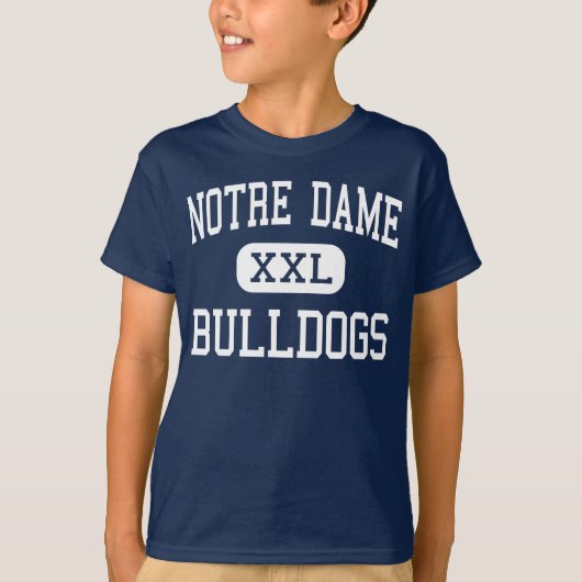 Notre Dame -ブルドッグ-高岬Girardeau Tシャツ (正面)