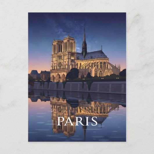 Notre Dame Cathedra Paris France ポストカード (正面)