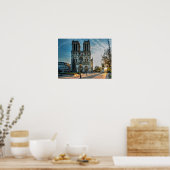 Notre Dame Cathedral Paris Christmas ポスター (キッチン)