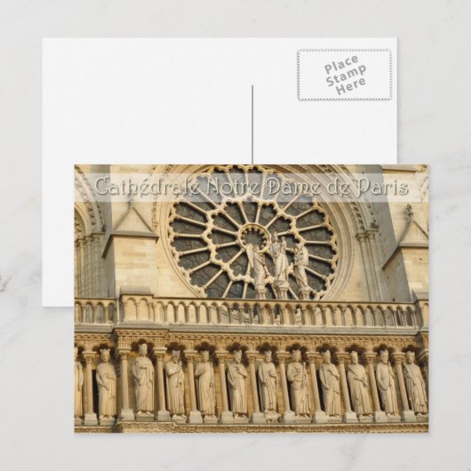 Notre-Dame Cathedral -Paris, postcard ポストカード (正面/裏面)
