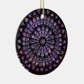 Notre Dame Cathedral Paris Rose Window セラミックオーナメント (右)