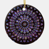 Notre Dame Cathedral Paris Rose Window セラミックオーナメント (正面)