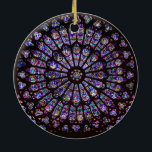 Notre Dame Cathedral Paris Rose Window セラミックオーナメント<br><div class="desc">A beautiful photo of the Notre Dame Rose Window at the Paris Notre Dame Cathedral.</div>