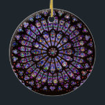 Notre Dame Cathedral Paris Rose Window セラミックオーナメント<br><div class="desc">A beautiful photo of the Notre Dame Rose Window at the Paris Notre Dame Cathedral.</div>