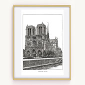 Notre Dame de Paris 12"x16"ポスター ポスター