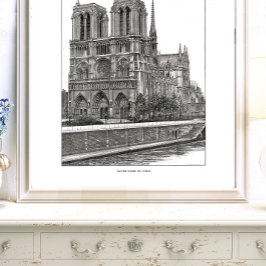 Notre Dame de Paris 12"x16"ポスター ポスター