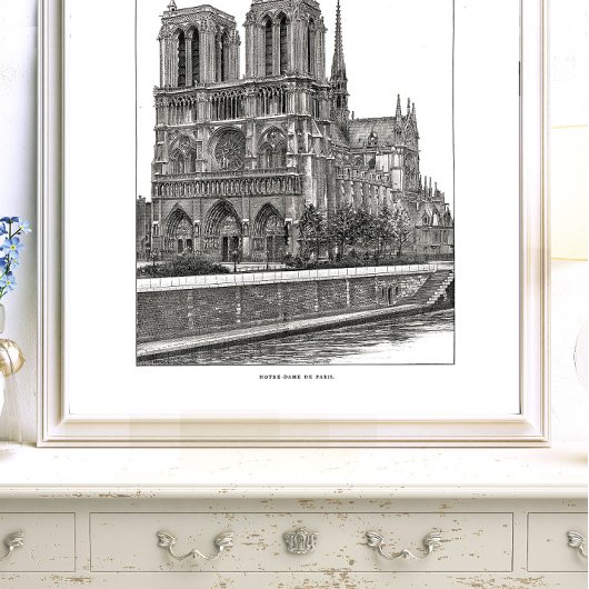 Notre Dame de Paris 12"x16"ポスター ポスター