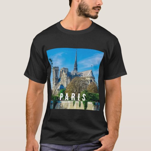 Notre Dame de Paris in France T-Shirt Tシャツ (正面)
