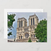 Notre-Dame、Digital 絵画's、Paris ポストカード (正面/裏面)