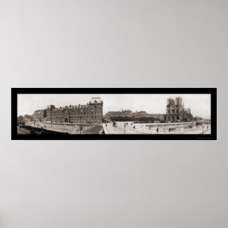 Notre Dame in Paris写真1909 ポスター