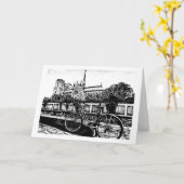 Notre Dame Note Card 5x7 カード (黄色い花)