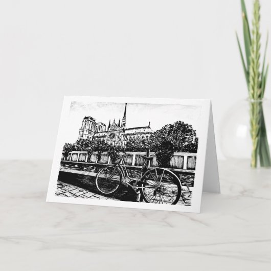 Notre Dame Note Card 5x7 カード (正面)