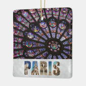 Notre Dame Paris Cathedral Stained Glass Window セラミックオーナメント (左)
