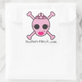NotSafe4Werk.comピンクスカルスタンプ スクエアシール (バッグ)