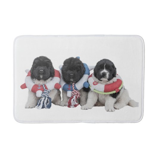 NottaくまのNewfoundlands水ベビーのバス・マット バスマット (正面)