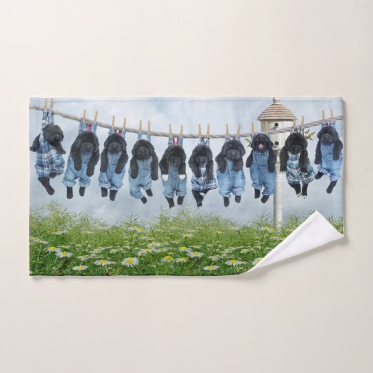 Nottaくまライン子犬 ハンドタオル (ハンドタオル)