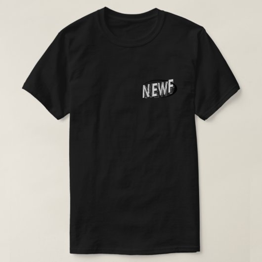 Notta Bear メンズ NEWF ロゴTシャツ 黒と白 Tシャツ (デザイン正面)