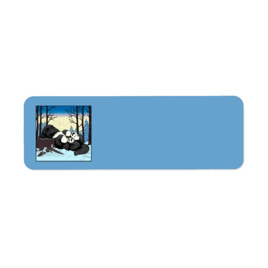 Notta Bear Cozy Winter Nap Newfoundland Puppy ラベル (正面)