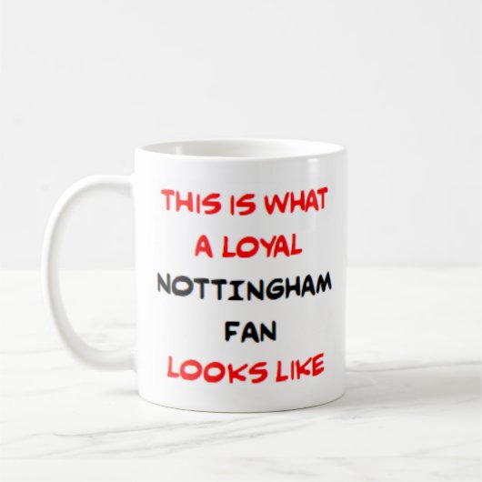 nottingham fan, loyal コーヒーマグカップ (左)