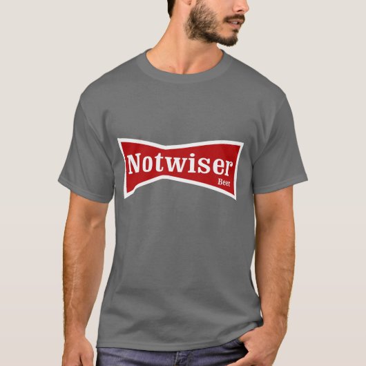 Notweiserビール飲むワイシャツ Tシャツ (正面)