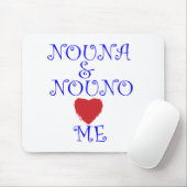 NOUNAおよびNOUNOは私を愛します マウスパッド (マウス)