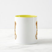 Nounours en peluche, un vrai petit cœur. マグカップ (中央)