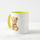 Nounours en peluche, un vrai petit cœur. マグカップ (正面左)