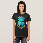Nourish & Flourish Trippy Psychedelic Aesthetic Mu Tシャツ (正面フル)