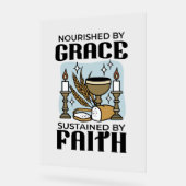 Nourished by Grace, Sustained by Faith Design アクリルサイン (傾斜)