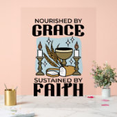 Nourished by Grace, Sustained by Faith Design アクリルサイン (ウェディング)