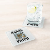 Nourished by Grace, Sustained by Faith Design ガラスコースター (アングル)