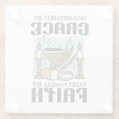 Nourished by Grace, Sustained by Faith Design ガラスコースター (裏面)