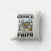 Nourished by Grace, Sustained by Faith Design クッション (正面)